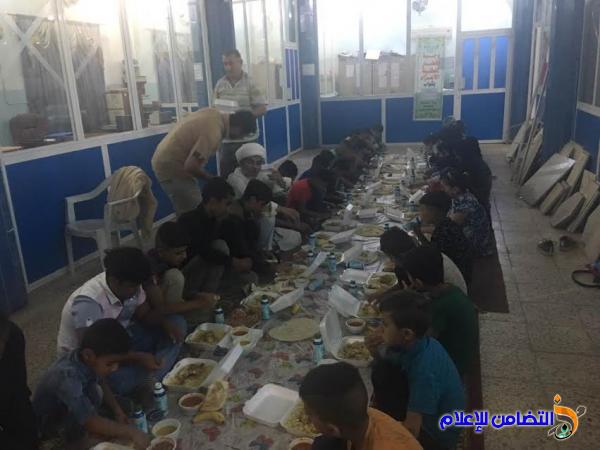 بالصور ::الوقف الشيعي في ذي قار يقيم مأدبة افطار لايتام مبرات التضامن 