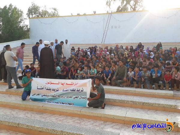 مدارس الإمام الصادق الصيفية تنظم وقفة تضامنية مع ضحايا الحادث الإرهابي في الناصرية -مصور-‎
