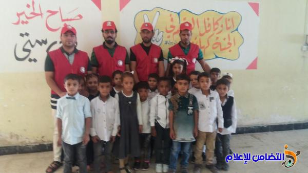 الهلال الأحمر العراقي تقيم محاضرة صحية توعوية لتلاميذ مبرة التضامن في الجبايش - مصور -