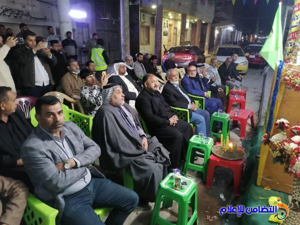 بالصور: حسينية أهالي الناصرية في كربلاء تحيي ليلة الـ15 من شعبان بمهرجان شعري