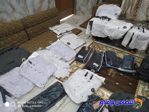 توزيع الملابس الخاصة بالعام الدراسي الجديد على تلاميذ مبرة التضامن للأيتام في النصر