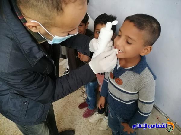 مركز صحي لفحص الأسنان يجري فحوصات لتلاميذ مبرة التضامن السابعة في الرفاعي